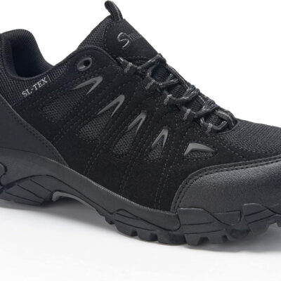 SHULOOK Men's Waterproof Hiking Shoes Lightweight Anti Slip Outdoor Ankle Boots Breathable Hike Trekking Trails Shoe