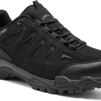 SHULOOK Men's Waterproof Hiking Shoes Lightweight Anti Slip Outdoor Ankle Boots Breathable Hike Trekking Trails Shoe