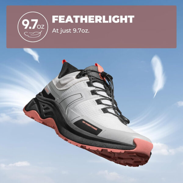 NORTIV 8 Women's Lightweight Hiking Shoes Quick Laces Outdoor Fashion Sneakers