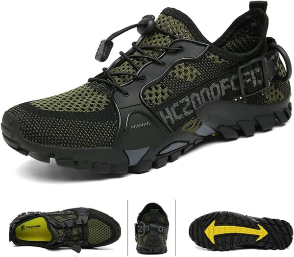 TANGYUGEN Water Shoes Men Women Outdoor Hiking Shoes Quick Drying Beach Aqua Shoes Travel Trekking Walking Climbing Sneakers