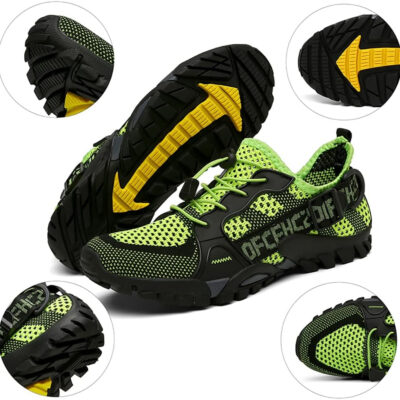 TANGYUGEN Water Shoes Men Women Outdoor Hiking Shoes Quick Drying Beach Aqua Shoes Travel Trekking Walking Climbing Sneakers