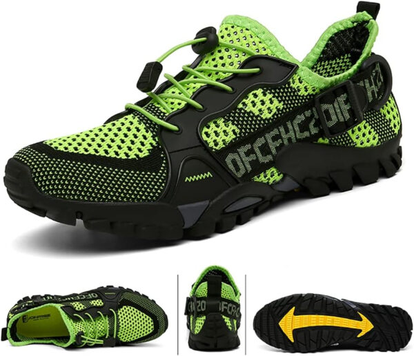 TANGYUGEN Water Shoes Men Women Outdoor Hiking Shoes Quick Drying Beach Aqua Shoes Travel Trekking Walking Climbing Sneakers