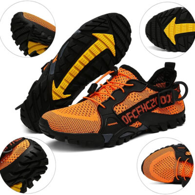 TANGYUGEN Water Shoes Men Women Outdoor Hiking Shoes Quick Drying Beach Aqua Shoes Travel Trekking Walking Climbing Sneakers
