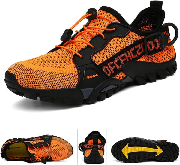 TANGYUGEN Water Shoes Men Women Outdoor Hiking Shoes Quick Drying Beach Aqua Shoes Travel Trekking Walking Climbing Sneakers