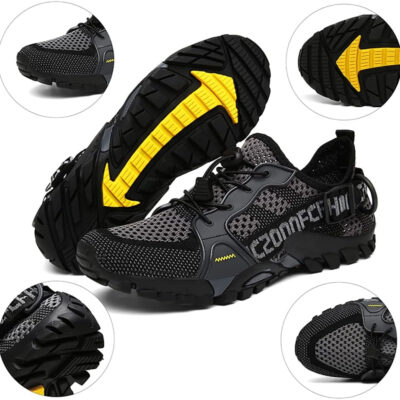 TANGYUGEN Water Shoes Men Women Outdoor Hiking Shoes Quick Drying Beach Aqua Shoes Travel Trekking Walking Climbing Sneakers