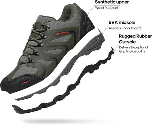 6899bb80a1f778949e8e7e131c8bf877f43f569062fda1442d319.jpg NORTIV 8 Men's Low Top Waterproof Hiking Shoes Trekking Trails Outdoor Work Shoes