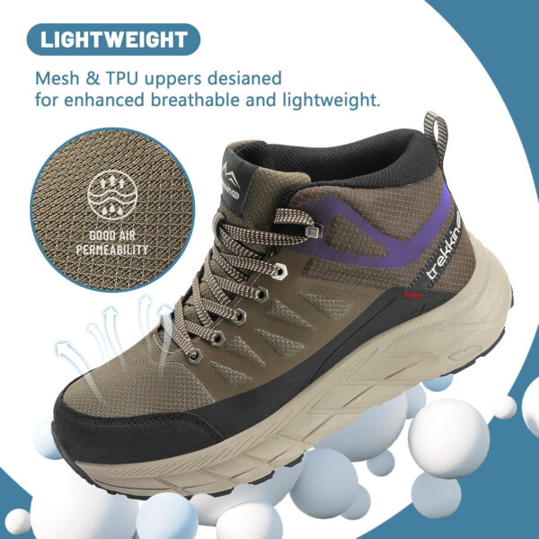 6899bbfac4aed5559d87a07abfd96e14038469a16d760a04a94fb.jpg Men's Waterproof Slip Resistant Hiking Boots Outdoor Trail Trekking Camping Casual Walking Hunting Shoes Mountain Travel Mid Ankle Lace up