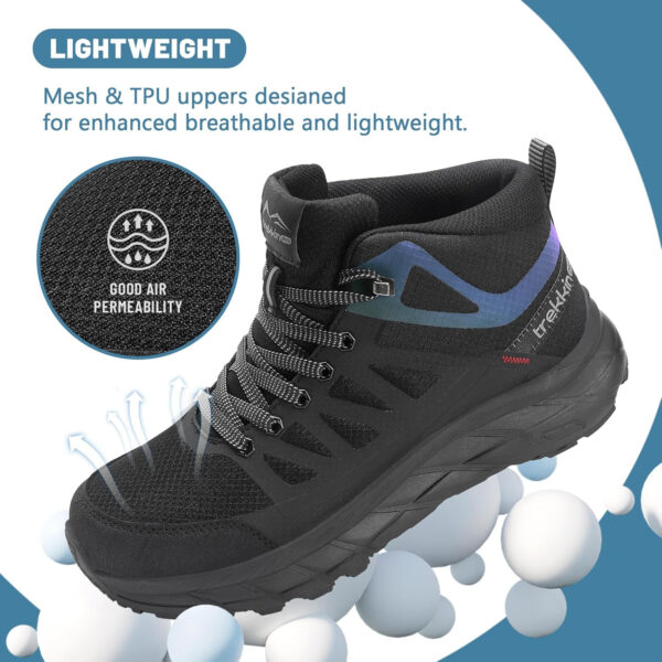 6899bc0029e45711d426b4f3270862fd6b94fee31df97cbe06146.jpg Men's Waterproof Slip Resistant Hiking Boots Outdoor Trail Trekking Camping Casual Walking Hunting Shoes Mountain Travel Mid Ankle Lace up