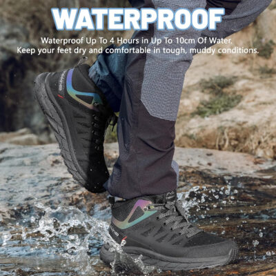 6899bc0118d8e6e05b4d1c4cec64e69c5ff5c9b543d458c2b5418.jpg Men's Waterproof Slip Resistant Hiking Boots Outdoor Trail Trekking Camping Casual Walking Hunting Shoes Mountain Travel Mid Ankle Lace up
