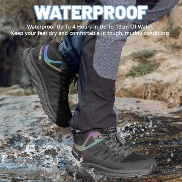 6899bc0118d8e6e05b4d1c4cec64e69c5ff5c9b543d458c2b5418.jpg Men's Waterproof Slip Resistant Hiking Boots Outdoor Trail Trekking Camping Casual Walking Hunting Shoes Mountain Travel Mid Ankle Lace up