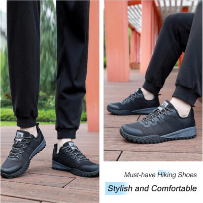 Hiking Shoes Men Casual Walking Tennis Sneakers Comfortable Lightweight Breathable Non Slip Outdoor Trekking Adventure Camping Rock Climbing Work Durable Classic Versatile
