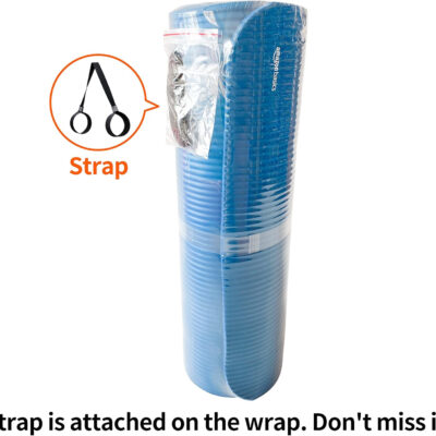 Amazon Basics 1/2 Inch Extra Thick Exercise Yoga Mat with Carrying Strap, Cushioned Support, for Fitness and Gym Workouts
