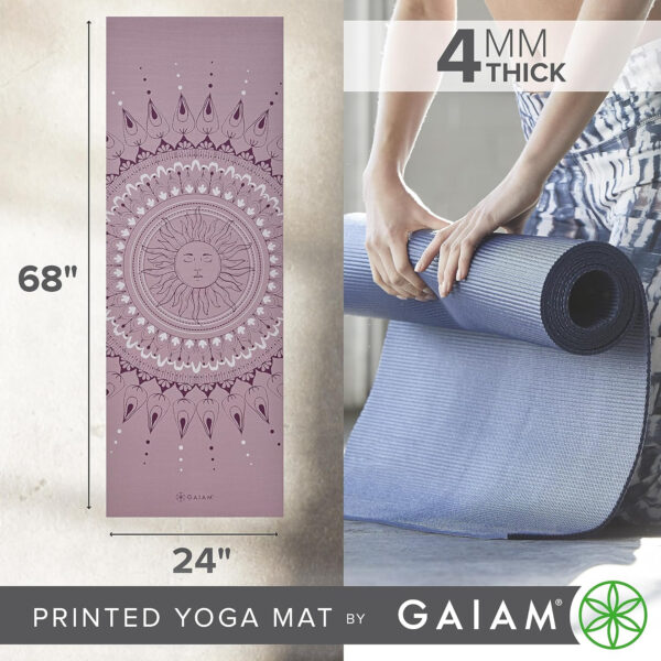 6899c355b5dca29d790971a19642f4adad6f73dcab6bca6742770.jpg Gaiam Print Yoga Mat, Non Slip Exercise & Fitness Mat for All Types of Yoga, Pilates & Floor Exercises
