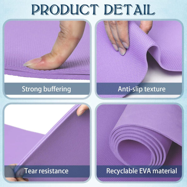 10 Pack Yoga Mats Bulk, 68'' x 24'' x 4mm Thick Yoga Mats for Kids and Adult Gym Mats Bundle Latex Free Exercise Mats with Non Slip Texture for Outdoor Yoga, Pilates or Workout (Multicolor)