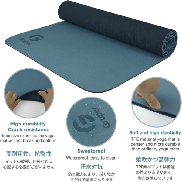 6899c3e480e0d1732445bba8e7dcf9d4c228234d4bcb3743a3e5a.jpg Yoga Mat Non Slip, Eco Friendly Fitness Exercise Mat with Carrying Strap,Pro Yoga Mats for Women,Workout Mats for Home, Pilates and Floor Exercises