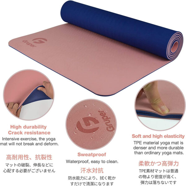 6899c3febad1163160cd6a10b85456ede59f33aea19a0edc2672c.jpg Yoga Mat Non Slip, Eco Friendly Fitness Exercise Mat with Carrying Strap,Pro Yoga Mats for Women,Workout Mats for Home, Pilates and Floor Exercises
