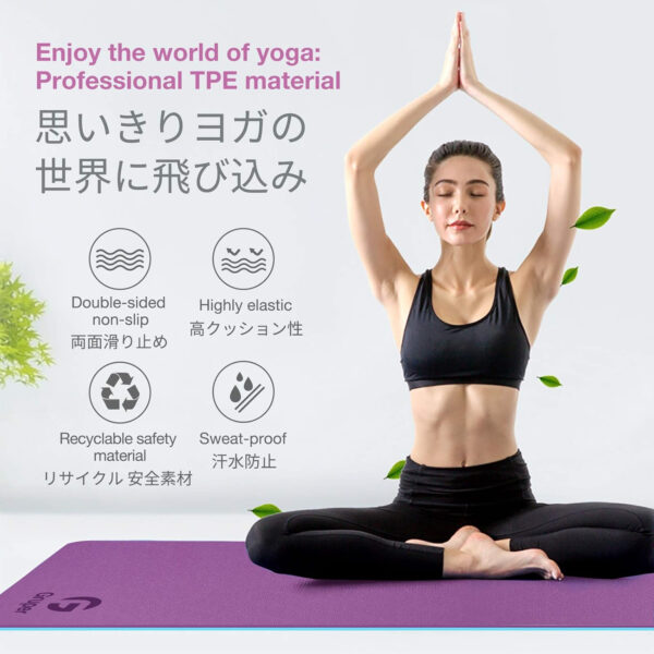 6899c40d74bd4943e1a1d5e17904d06765f15f04d2af0670238e1.jpg Yoga Mat Non Slip, Eco Friendly Fitness Exercise Mat with Carrying Strap,Pro Yoga Mats for Women,Workout Mats for Home, Pilates and Floor Exercises