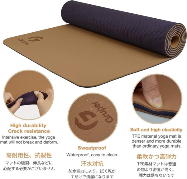 6899c415947391c24b54bebda103664297f8015f9b6df981d3cb3.jpg Yoga Mat Non Slip, Eco Friendly Fitness Exercise Mat with Carrying Strap,Pro Yoga Mats for Women,Workout Mats for Home, Pilates and Floor Exercises