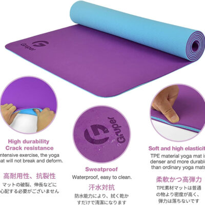 6899c423ce7c1ffbb1540d0337497a607c3c55a1d7085ed671651.jpg Yoga Mat Non Slip, Eco Friendly Fitness Exercise Mat with Carrying Strap,Pro Yoga Mats for Women,Workout Mats for Home, Pilates and Floor Exercises