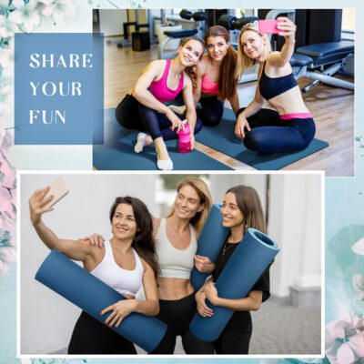 Timgle 12 Pack Yoga Mat Bulk, 4mm Thick Extra Long Sports Mat Anti Slip Tear Resistant Yoga Exercise Set for Fitness Stretching Home Workout Gym and Studio