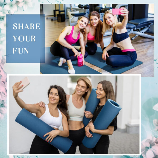 Timgle 12 Pack Yoga Mat Bulk, 4mm Thick Extra Long Sports Mat Anti Slip Tear Resistant Yoga Exercise Set for Fitness Stretching Home Workout Gym and Studio