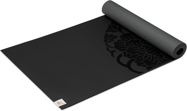 6899c6750e180e63f46ba5bc110d53a3e79f9863363fded7f6bdd.jpg Gaiam Dry-Grip Yoga Mat - 5mm Thick Non-Slip Exercise & Fitness Mat for Standard or Hot Yoga, Pilates and Floor Workouts - Cushioned Support, Non-Slip Coat - 68 x 24 Inches
