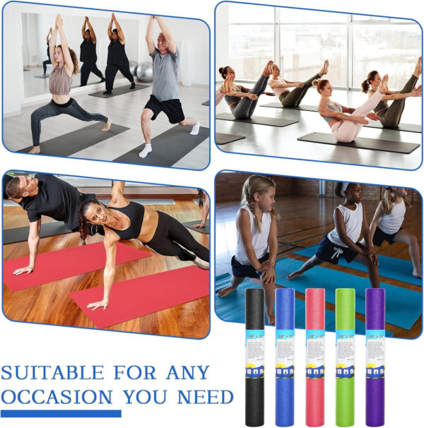 6899c6aa5a908207524fc8c3cd6c3c1cc7b7f9763e7d43bc22a8a.jpg Yilloog 20 Pcs Yoga Mat Non Slip Exercise Workout Mat with Strap for Women Gym Fitness Home Supplies, 72 x 24 Inch