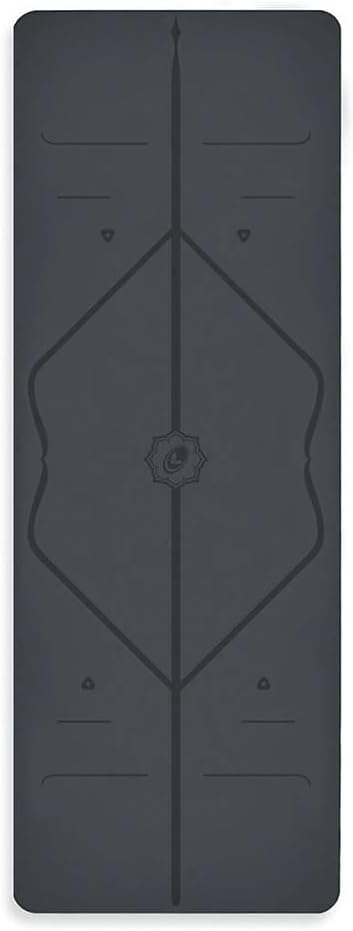 Liforme Original Yoga Mat – Free Yoga Bag Included - Patented Alignment System, Warrior-like Grip, Non-slip, Eco-friendly, sweat-resistant, long, wide, 4.2mm thick mat for comfort