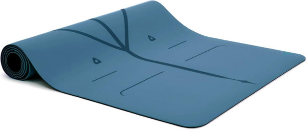 Liforme Original Yoga Mat – Free Yoga Bag Included - Patented Alignment System, Warrior-like Grip, Non-slip, Eco-friendly, sweat-resistant, long, wide, 4.2mm thick mat for comfort