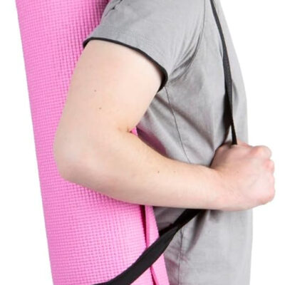 6899c762231163bde42d7d142680d725593fc6bac188f003049f5.jpg Mind Reader YOGAPVC-BLK All Purpose Extra Thick Yoga Fitness & Exercise Mats with Carrying Strap, High Density Anti-Tear