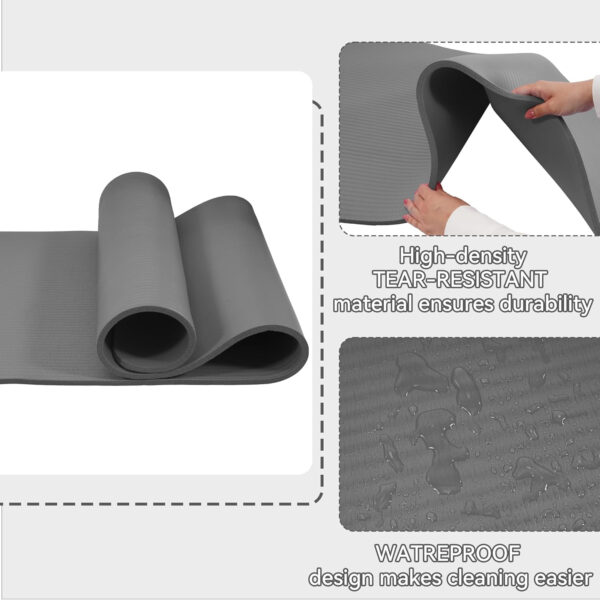 7-Piece Yoga Mat - Include Carrying Strap, 2 Yoga Blocks, Mat Towel, Hand Towel, Yoga Strap and Knee Pad, Multiple Colors