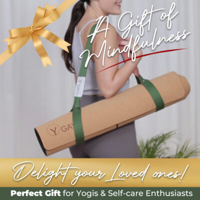 Premium Yoga Cork Mat | 5mm Thick Natural Tree Rubber Base and Bigger Mat for Extra Support, Alignment lines for Guidance | Non-Slip, Natural & Eco-friendly, Your Ultimate Eco-Friendly Yoga Companion