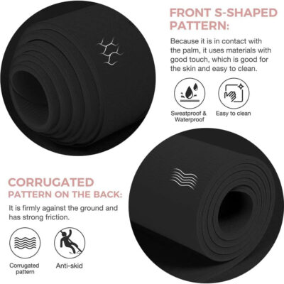 6899c8455922aa3aca14a671a4f573523dbe533f0720b6d1f5e08.jpg Yoga Mat Non Slip TPE Thick Yoga Mat with Alignment Mark, Large Size 72"L x 32"W x 0.32"Th or 0.24"Th, Anti-Tear Exercise & Fitness Mat for Yoga, Pilates & Floor Workouts