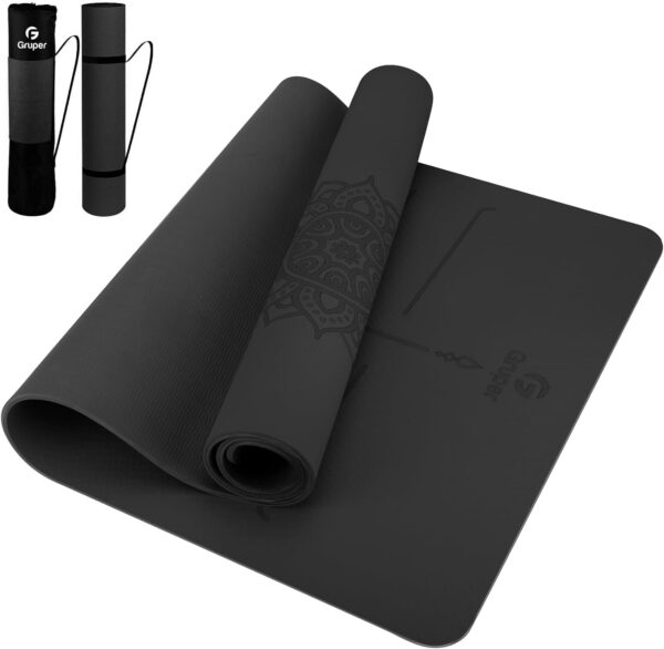 6899c84eca902c0191e7c0d281400f84c6413ec85372bf076d3ad.jpg Yoga Mat Non Slip TPE Thick Yoga Mat with Alignment Mark, Large Size 72"L x 32"W x 0.32"Th or 0.24"Th, Anti-Tear Exercise & Fitness Mat for Yoga, Pilates & Floor Workouts