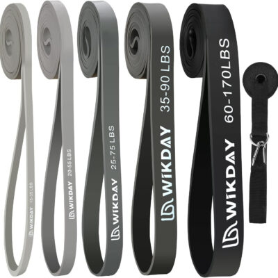 Resistance Bands, Pull Up Bands, Workout Bands for Exercise, Thick Heavy Resistance Band Set with Door Anchor, Elastic Bands for Body Stretching, Crossfit Training at Home/Gym Men & Women Women