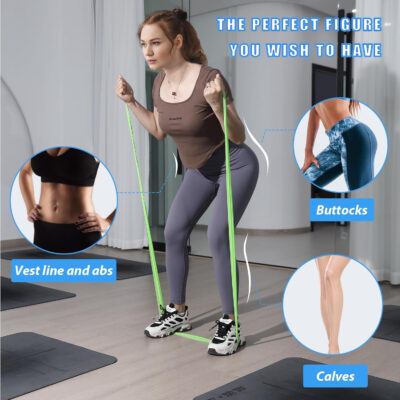 6899ccbadce914c4d7023c13e520806cfb5d99c10a03137caeaf8.jpg Resistance Bands for Working Out, Physical Therapy Bands, Latex Free Elastic and Exercise Bands Set for Stretching, Suitable for Rehab, Yoga, Pilates, Gym, Home Exercise