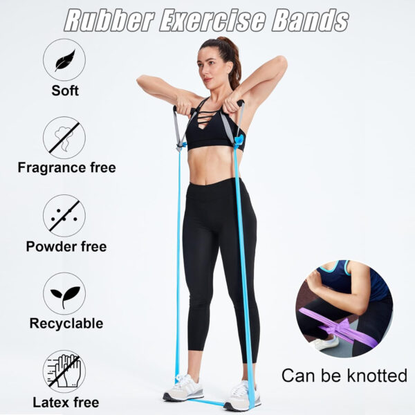 6899ccc877713cc3a68e1ab01ac8e43f1819863c5dbd31f6af968.jpg Resistance Bands for Working Out, Physical Therapy Bands, Latex Free Elastic and Exercise Bands Set for Stretching, Suitable for Rehab, Yoga, Pilates, Gym, Home Exercise