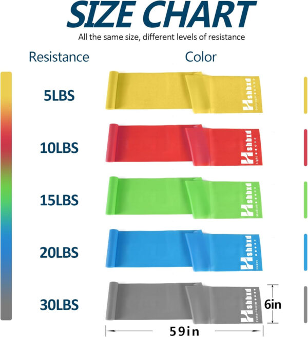 6899ccc968a013a9617a5202cb227b4317502cff5f98a4d3f9342.jpg Resistance Bands for Working Out, Physical Therapy Bands, Latex Free Elastic and Exercise Bands Set for Stretching, Suitable for Rehab, Yoga, Pilates, Gym, Home Exercise