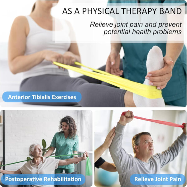 6899ccca89ec87440417a50ca0ca5c3fdddf89615bef4e43c49d7.jpg Resistance Bands for Working Out, Physical Therapy Bands, Latex Free Elastic and Exercise Bands Set for Stretching, Suitable for Rehab, Yoga, Pilates, Gym, Home Exercise