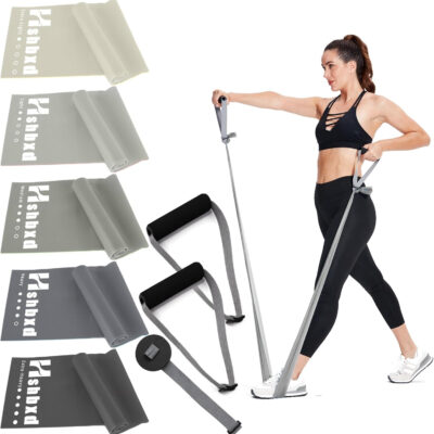 6899ccccd0e1a12c5f3d1c5f5d4838eb48727225009a00dd4777e.jpg Resistance Bands for Working Out, Physical Therapy Bands, Latex Free Elastic and Exercise Bands Set for Stretching, Suitable for Rehab, Yoga, Pilates, Gym, Home Exercise