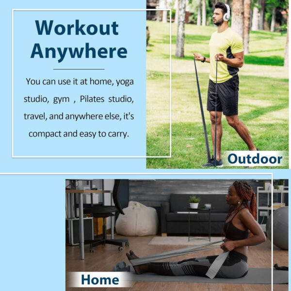 6899cccf1d3d4fa7019c249ff7e5f04f2da55dbd77800e915a4b0.jpg Resistance Bands for Working Out, Physical Therapy Bands, Latex Free Elastic and Exercise Bands Set for Stretching, Suitable for Rehab, Yoga, Pilates, Gym, Home Exercise