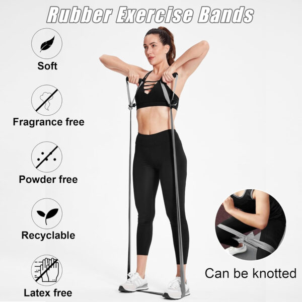 6899ccd11cf686f32e2da63f1e73943d3b7176fe4c87aab773584.jpg Resistance Bands for Working Out, Physical Therapy Bands, Latex Free Elastic and Exercise Bands Set for Stretching, Suitable for Rehab, Yoga, Pilates, Gym, Home Exercise
