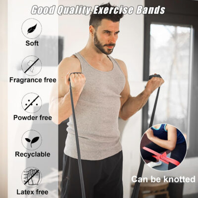 6899cce14560a7a60f4886b4fe602f7ed55d7dcf688eef7be6b9b.jpg Resistance Bands for Working Out, Physical Therapy Bands, Latex Free Elastic and Exercise Bands Set for Stretching, Suitable for Rehab, Yoga, Pilates, Gym, Home Exercise