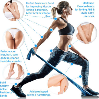 Resistance Bands Professional 8,16, 25, 50 Yards Bulk Rolls. Latex-Free Elastic Physical Therapy Band. No Scent, No Powder - Perfect for Home Exercise, Yoga, Pilates, Gym, Rehab, Workout