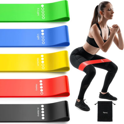 6899cd46e24d4400978a5c20ee8abbc9cde494bf678e084a30a87.jpg Resistance Bands for Working Out, Elastic Exercice Loop Bands for Physical Therapy, Yoga Starter Set of Stretch Bands for Booty Legs, Pilates Flexbands