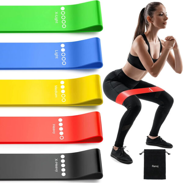 6899cd46e24d4400978a5c20ee8abbc9cde494bf678e084a30a87.jpg Resistance Bands for Working Out, Elastic Exercice Loop Bands for Physical Therapy, Yoga Starter Set of Stretch Bands for Booty Legs, Pilates Flexbands