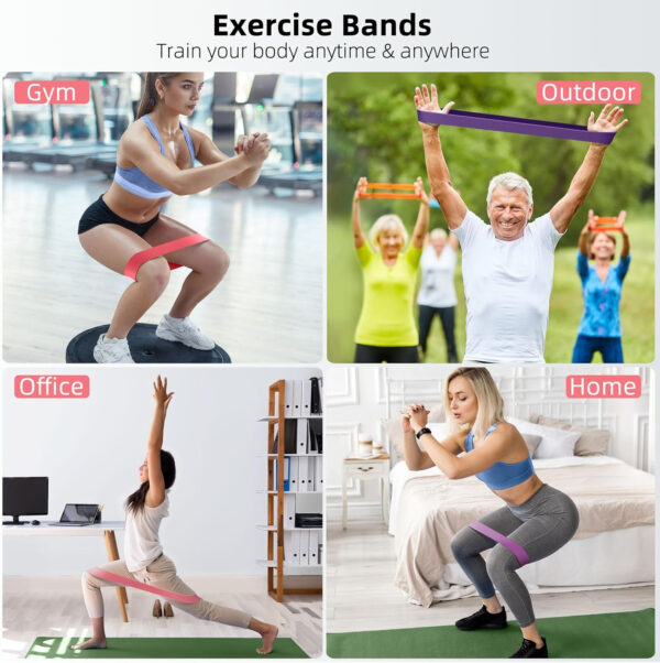 6899cd4f2b55c2b8357b9545e49679b5a838ba1aff7206f71d494.jpg Resistance Bands for Working Out, Elastic Exercice Loop Bands for Physical Therapy, Yoga Starter Set of Stretch Bands for Booty Legs, Pilates Flexbands