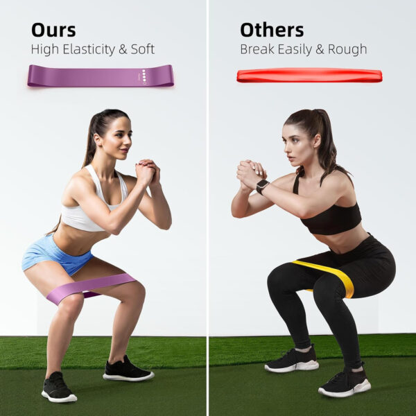 6899cd504c282937f74dd6c214b2eb743fbfd5cfeee07be342af2.jpg Resistance Bands for Working Out, Elastic Exercice Loop Bands for Physical Therapy, Yoga Starter Set of Stretch Bands for Booty Legs, Pilates Flexbands