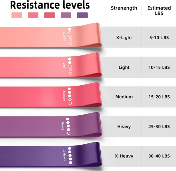 6899cd5258ffe61104126d43715a79f8a5ca1bdca684e702f5ba8.jpg Resistance Bands for Working Out, Elastic Exercice Loop Bands for Physical Therapy, Yoga Starter Set of Stretch Bands for Booty Legs, Pilates Flexbands