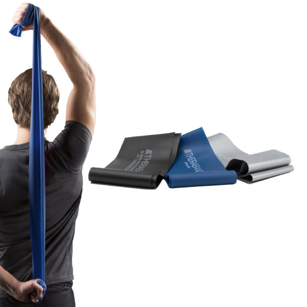 6899cd992d150fff57023e8a2f68fb7b884eaefc0ce1993086c8d.jpg THERABAND Resistance Bands Set, Professional Elastic Band For Upper & Lower Body Exercise, Strength Training without Weights, Physical Therapy, Pilates, Rehab, Yellow & Red & Green, Beginner